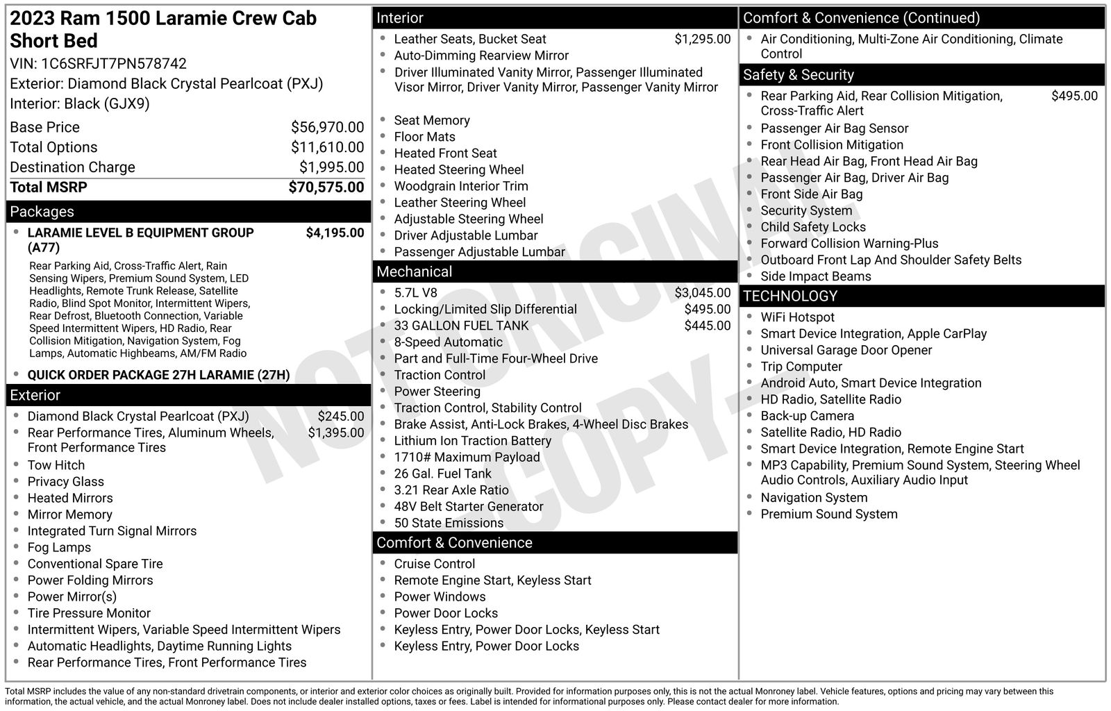 ram ram 1500 pickup 2023 1C6SRFJT7PN578742 image ram ram 1500 pickup 2023 1C6SRFJT7PN578742 image